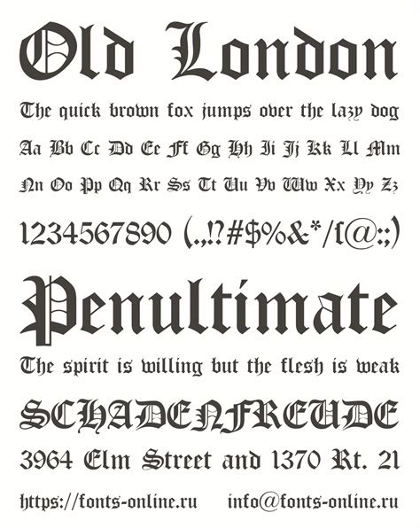 Old London font