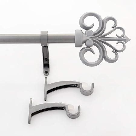 Buy Deco Essential Swirl Iron 66"-120" Extendable Curtain Rod-Black ...