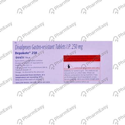 Buy Depakote 250 MG Tablet (10) Online at Flat 15% OFF | PharmEasy