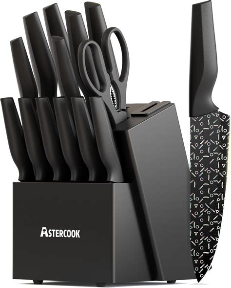 Amazon.com: Astercook Knife Set, 15 Pieces Kitchen knives Set with ...