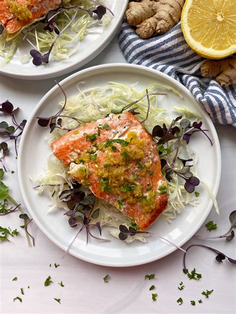 The Best Lemon Ginger Salmon (Pan Cooked) - Bake It Paleo