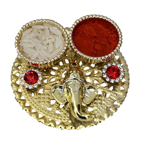 Ganesh JI Haldi Kumkum Platter Set | Get upto 60% Off