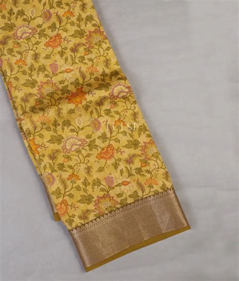 Buy Yellow Chaniya Silk Saree T660774