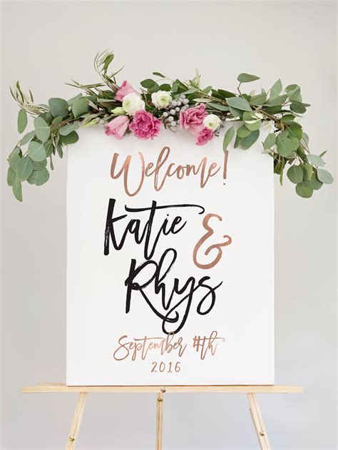 Our wedding welcome sign is the perfect way to welcome guests to your ...