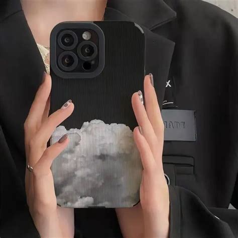 Black Clouds iPhone Textured Silicone Case – ATCASA