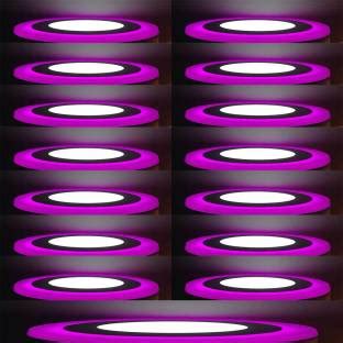 GALAXY 6 watt (3+3) LED Round Panel Light Ceiling POP Down Indoor Light ...