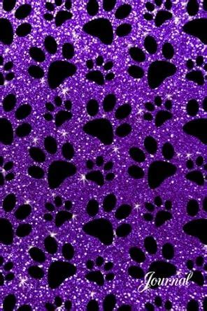 Journal: Faux purple glitter dog paws notebook : Brothergravydesigns ...