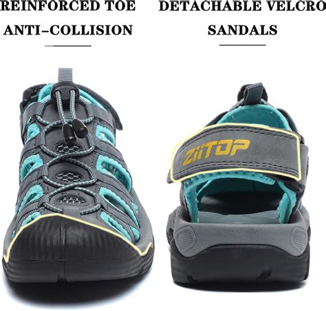 ziitop Womens Hiking Sandals Closed Toe Summer Outdoor Adventurous ...