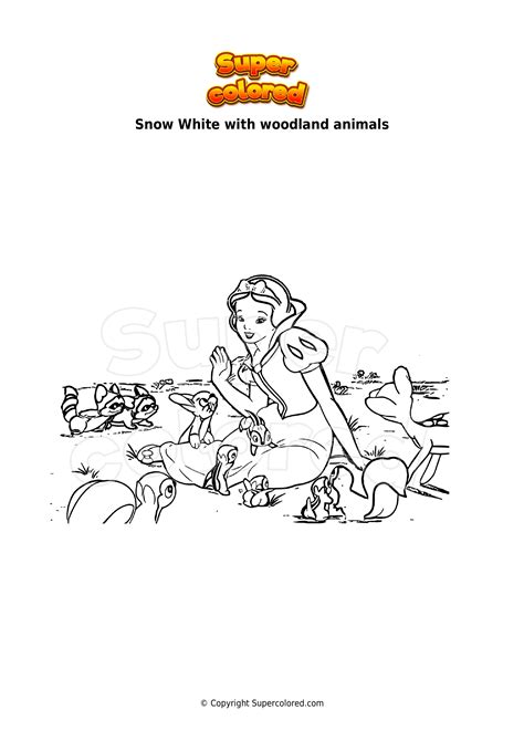 Snow White Animals Coloring Pages