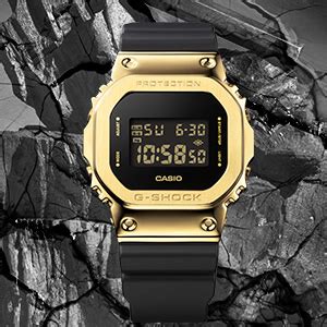 Buy Casio G-Shock GM-5600G-9DR Gold IP Black Digital Dial Black Resin ...