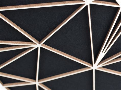 Geometrische Paper Art - Wanddeko WOLF