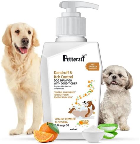 Buy PETTERATI Dandruff & Itch Control Dog Shampoo, 400 Milliliter ...