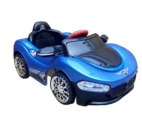 Buy Rangildas Toy Mall Blue Battery operated Ride on car with music and ...