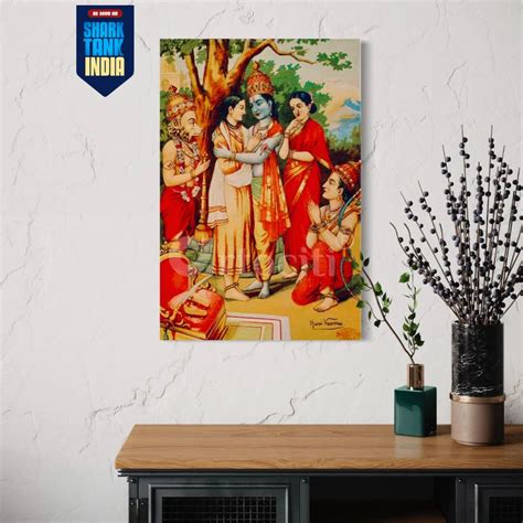 Buy Lord Rama and Bharat Milap Canvas Giclee Print Online - Artociti