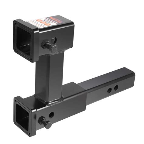 Towever 84131 Trailer 2 inches Dual Hitch Receiver Adapter Extender for ...