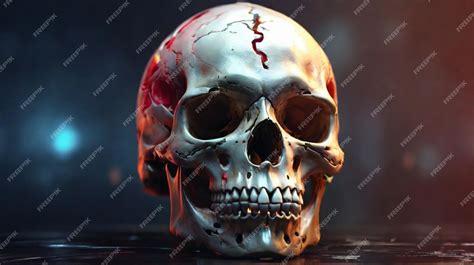 Premium Photo | Human skull realistic picture by ai