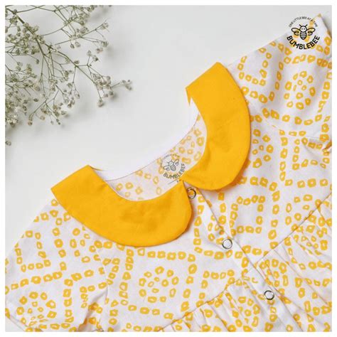 Sunshine Yellow Peter Pan Collar Frock – Bumblebee Baby Wear