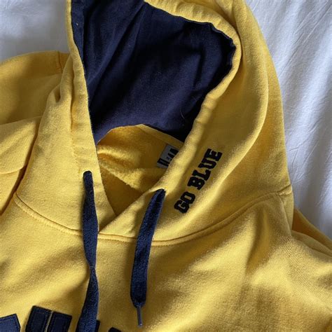 University of Michigan hoodie size M with "Go Blue"... - Depop