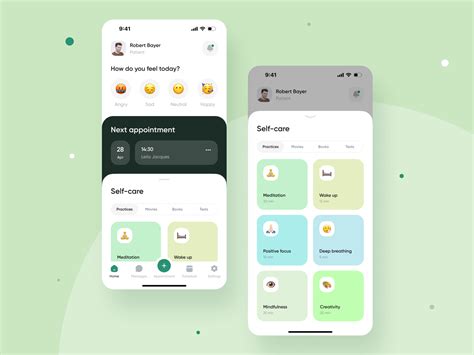 Self-care App UI by Ronas IT | UI/UX Team on Dribbble