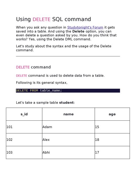 How to Delete SQL Command Line 的图像结果