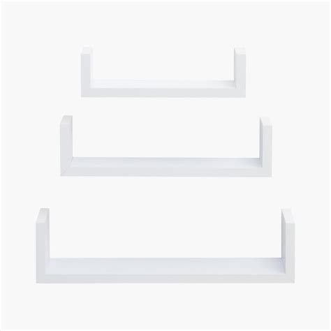 Buy Step Set of 3 Wall Shelves - White from Home Centre at just INR 495.0