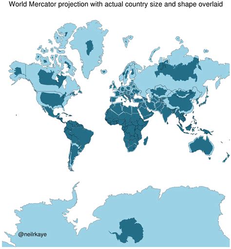 Mercator Projection Vs Actual Size