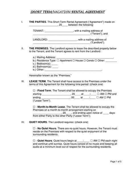 Travel Nurse Lease Agreement Template