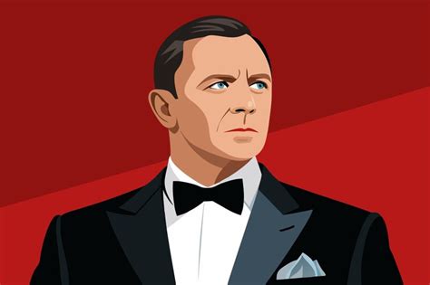 A red poster with a man in a tuxedo and a bow tie | Premium AI ...
