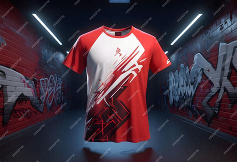 A red and white shirt with the word quot graffiti quot on it | Premium ...