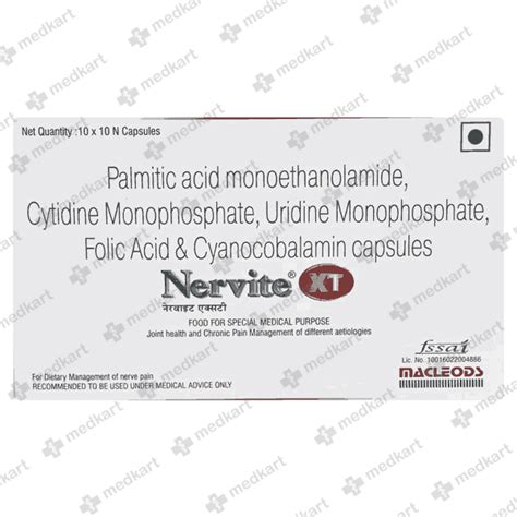 NERVITE XT CAPSULE 10'S : View Price, Combination and Alternatives ...