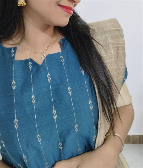 Semi Silk Traditional Maternity & Feeding Dress Set with Cotton Lining ...