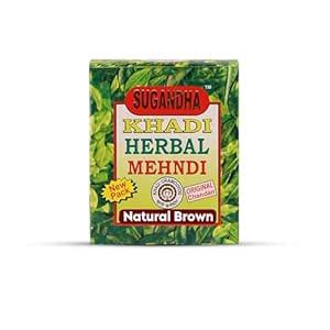 Buy Sugandha Khadi Herbal Mehndi Powder 240 Gm Pack of 3 (Natural Brown ...