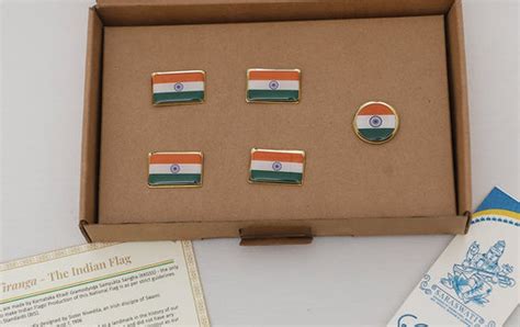 Buy Indian Flag Lapel Pins/Brooch Reactangle(L) online – Indic Inspirations