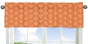 Buy Sweet Jojo Designs Orange and Navy Arrow Collection Window Valance ...