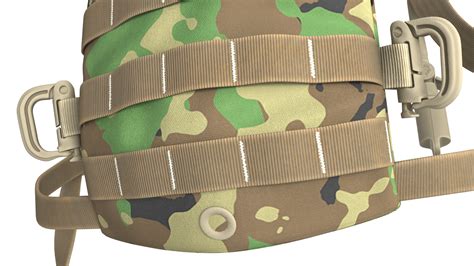 3D Hydration Backpack Carrier Camouflage Worn Position | 3D Molier ...