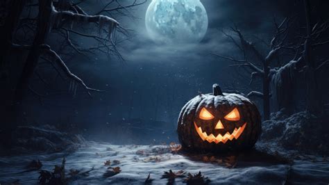 Jack-o-Lantern Halloween Night 4K #7031m Wallpaper 4K PC