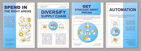 Inflation strategy for business blue brochure template | Premium Vector