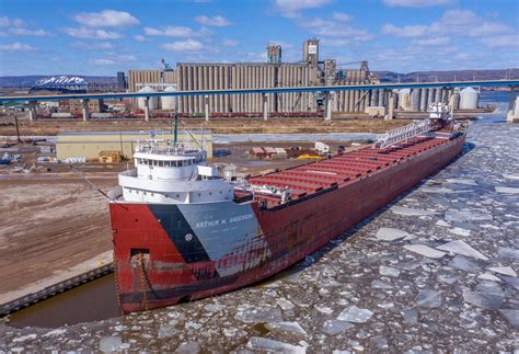 Duluth Harbor Cam: Arthur M Anderson returning to service this week