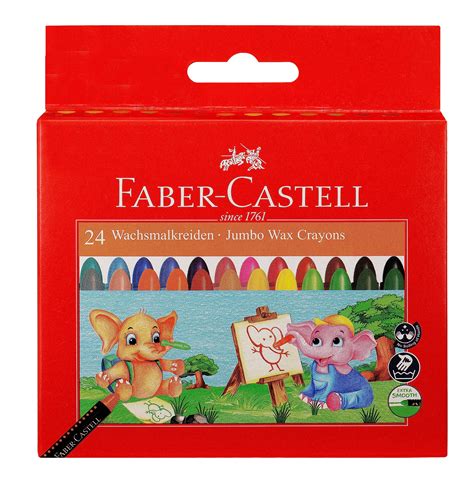 Faber-Castell Jumbo Wax Crayons-24 Shades|Multicolor : Amazon.in: Home ...