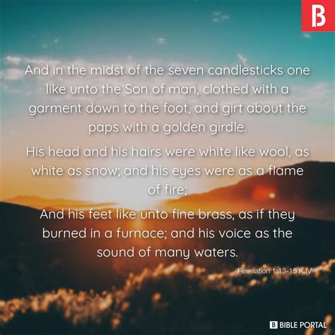 Revelation 1:13-15 KJV - Bible Scripture Image - Bible Portal