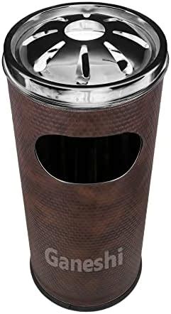 Ganeshi Stainless Steel Leather Coating Ash Can Dustbin for Office and ...