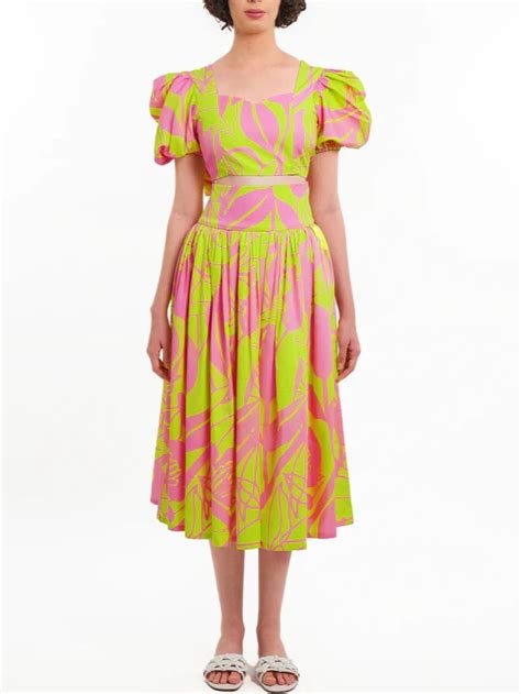 Bright Neon Floral Print Top With Skirt Co Ord Set – Stylesplash