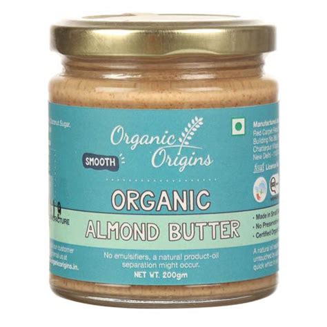 Organic Origins Smooth Almond Butter, 200g : Amazon.in: Grocery ...