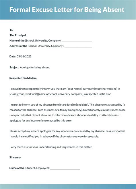Free Excuse Letter Templates | ClickUp