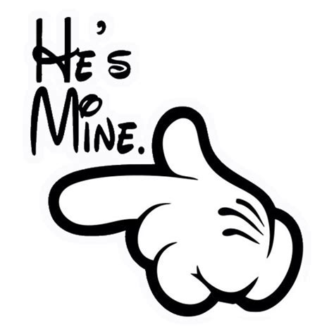 He's Mine Mickey Hand Premium Vinyl Stickers – stickerogy