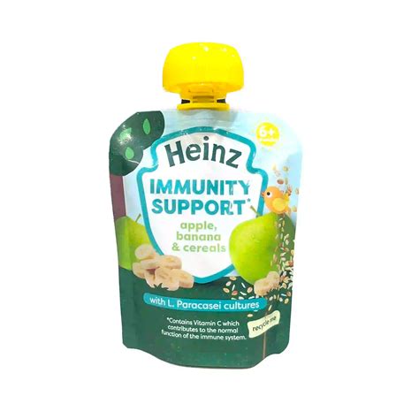 Heinz Immunity Support Puree with Apple, Banana & Cereals - 85gms