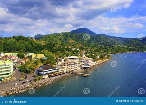 Panorama of Roseau, Dominica, Caribbean Stock Photo - Image of island, destination: 47894696