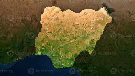 4K Nigeria Territory Map in Africa, High Resolution Satellite View, Widescreen 4K Resolution ... - map of nigeria to algeria