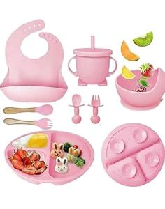 Richtots Premium Silicone Baby Feeding Set, Complete 8-Piece Baby Led ...
