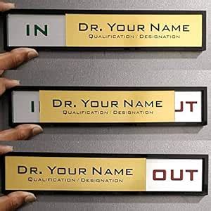 IN/OUT Professional sliding sign board Status sign by SMEDOR : Amazon ...
